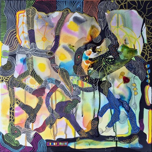 Forêt lumière by Philippe Abril, Painting for Sale on Select