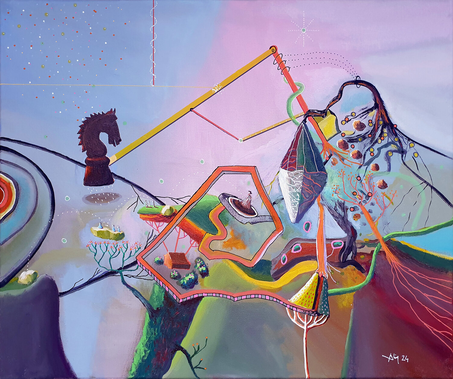 Cavalier Philippe Abril Original painting for sale