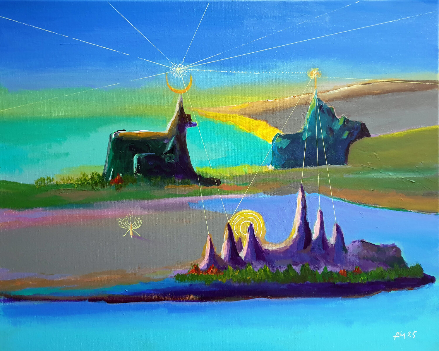 Un paysage, des questions Philippe Abril Original painting for sale