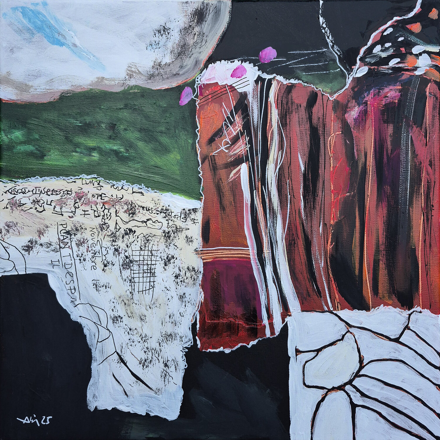 Vertes années Philippe Abril Original painting for sale