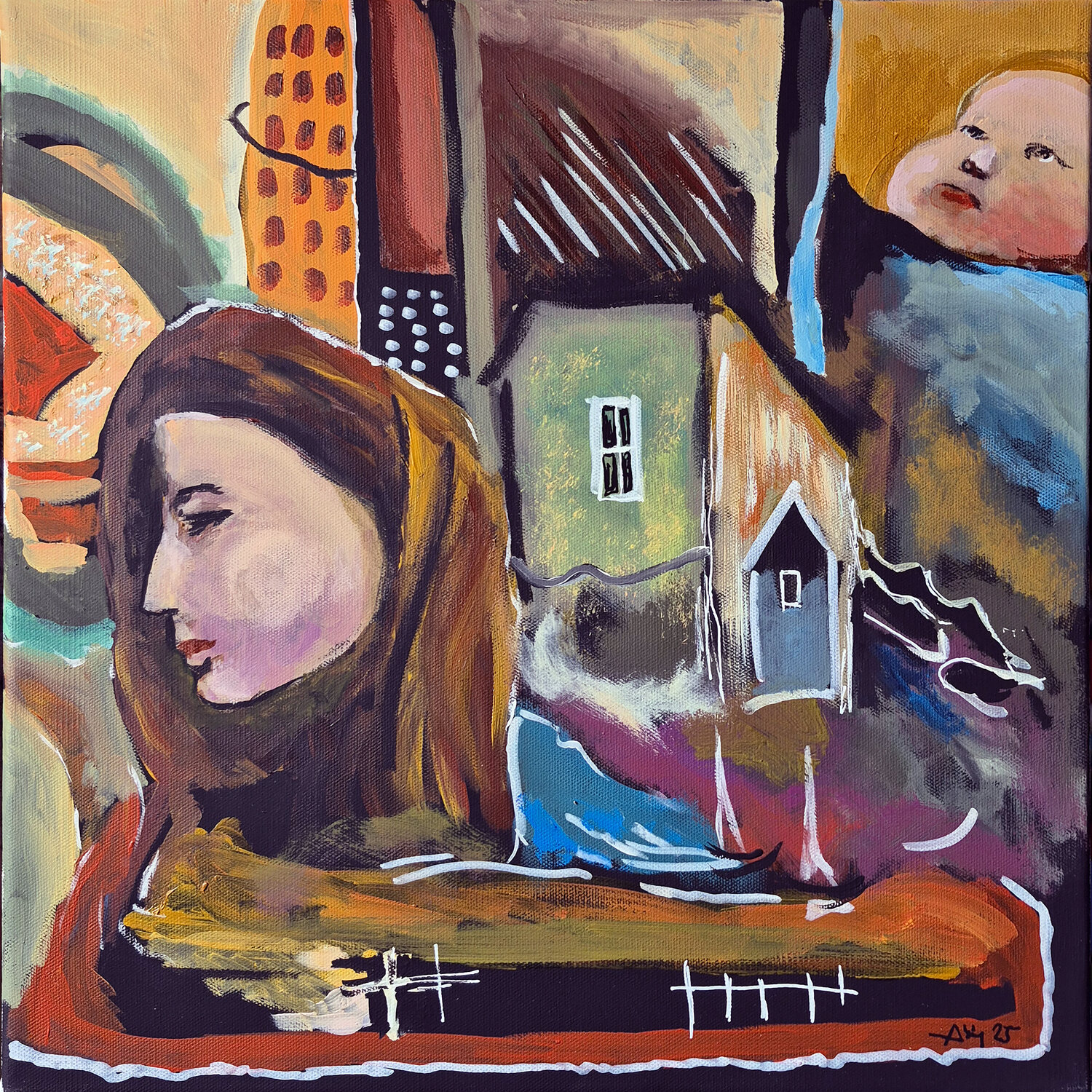 Stabat Mater Philippe Abril Original painting for sale