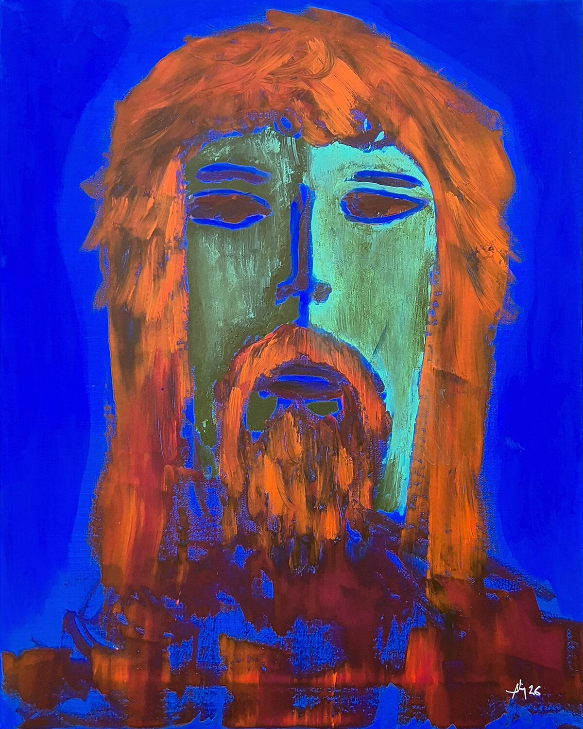 Vieux camarade Philippe Abril Original painting for sale