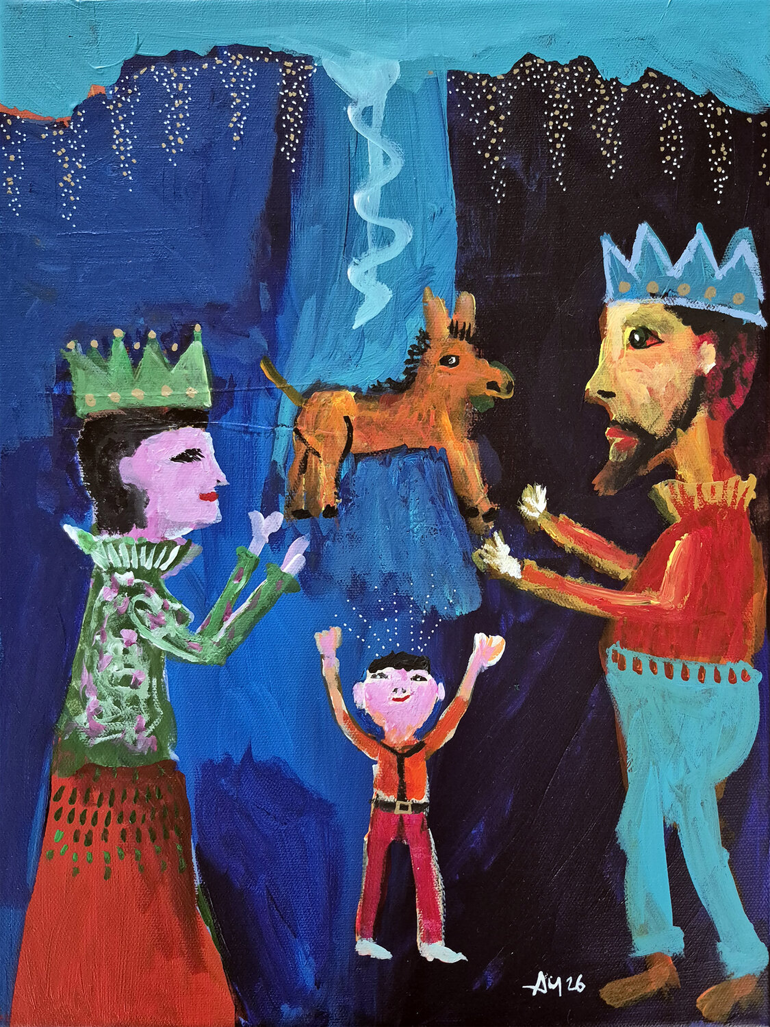 Cadeau royal Philippe Abril Original painting for sale