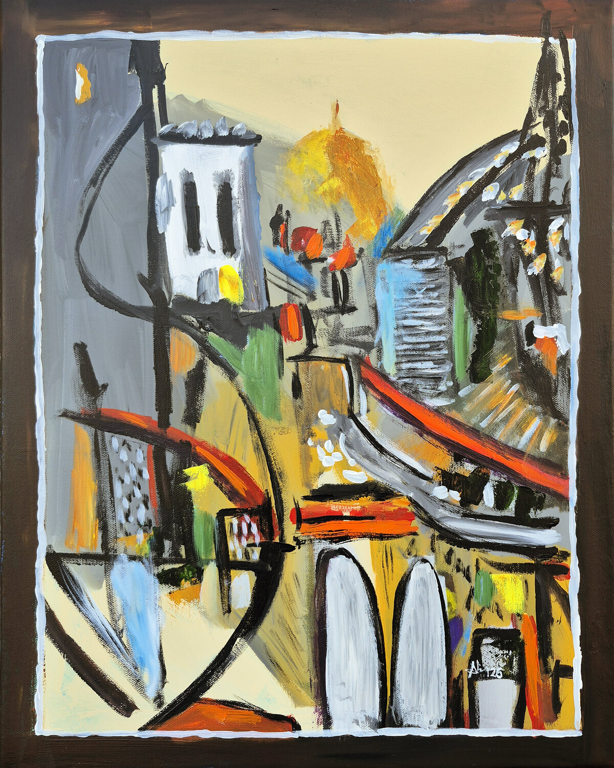 En ville Philippe Abril Original painting for sale