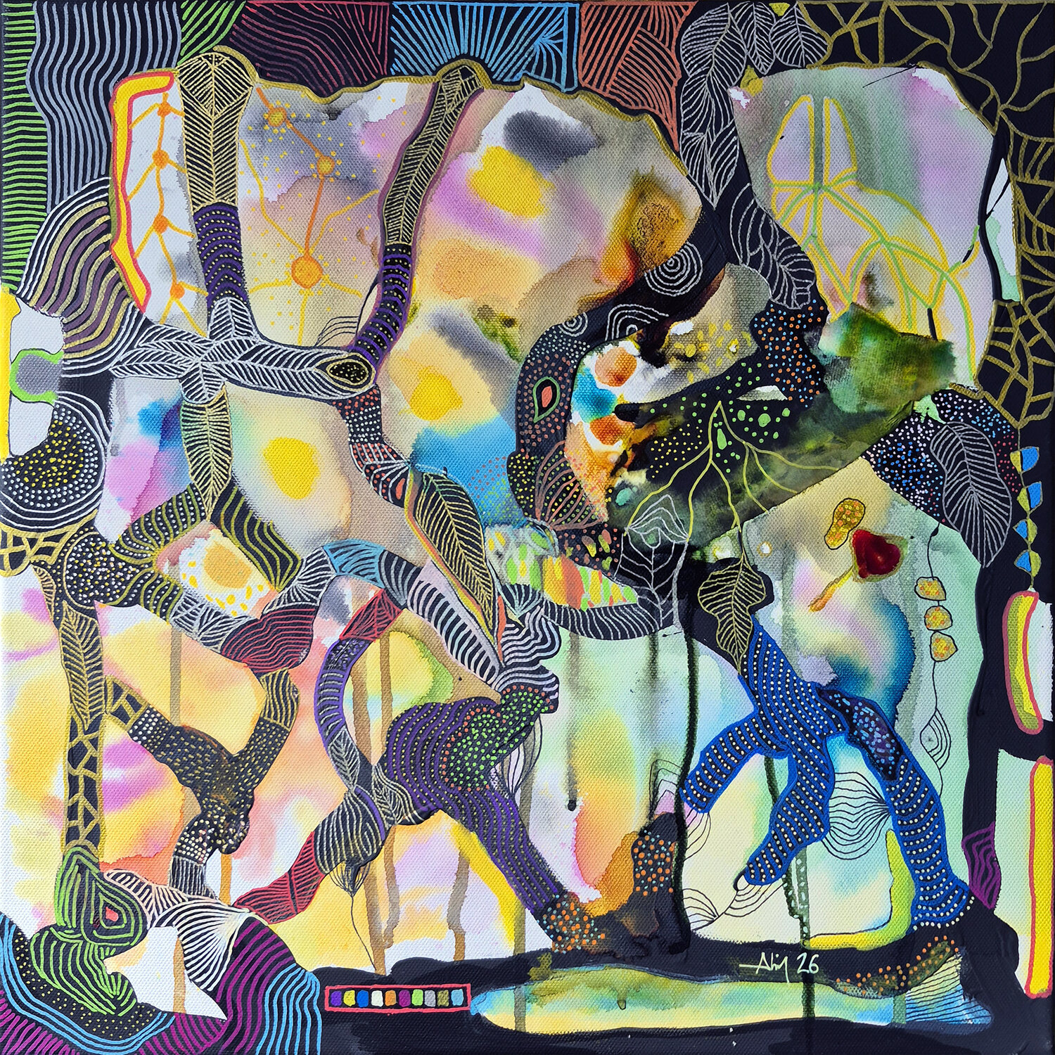 Forêt lumière Philippe Abril Original painting for sale