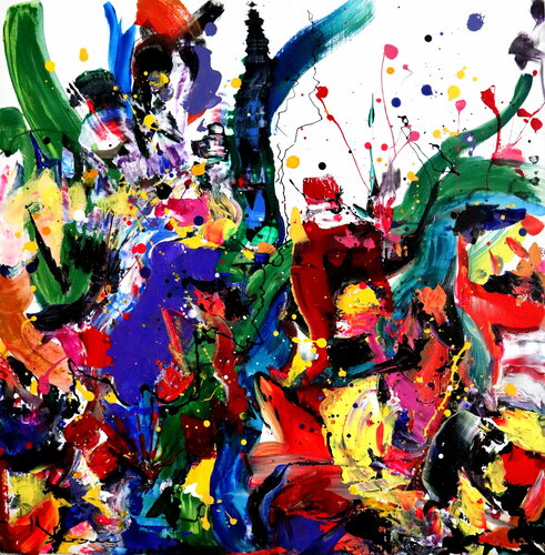 Bataille des couleurs by Kspersee, Painting for Sale on Select