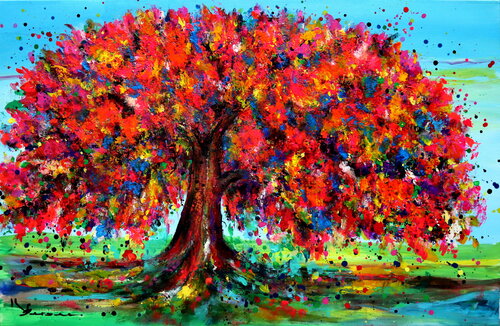 Arbre sous ciel bleu by Kspersee, Painting for Sale on Select