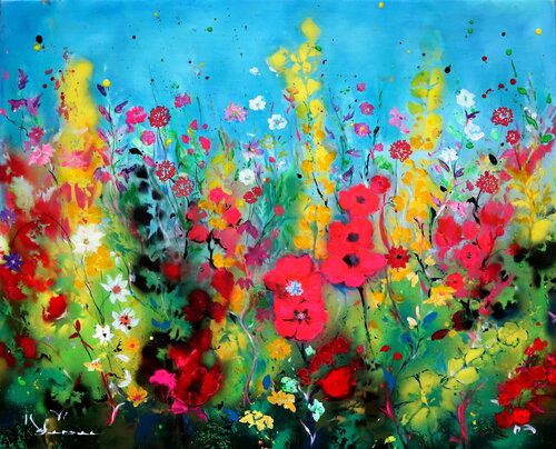 Jardin sous le ciel bleu by Kspersee, Painting for Sale on Select