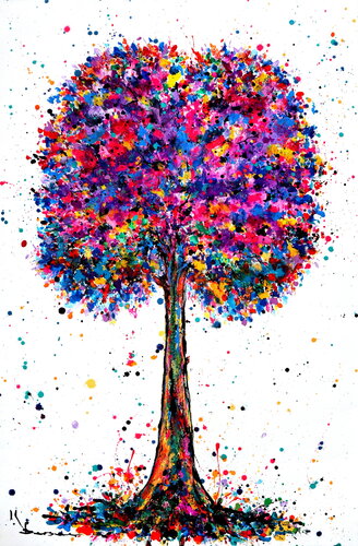 Violet tree by Kspersee, Painting for Sale on Select