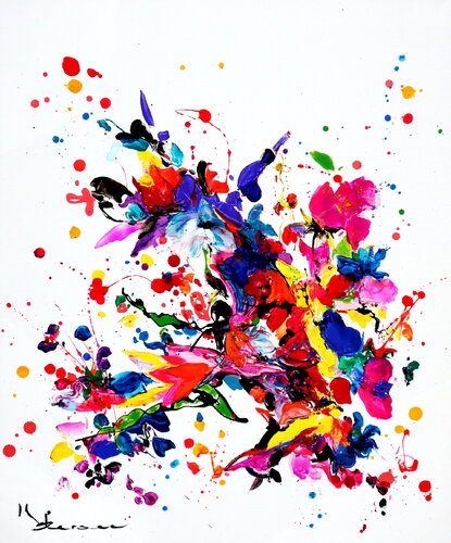 Danser avec les fleurs by Kspersee, Painting for Sale on Select