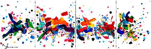 Rempli de joie - Quadruple by Kspersee, Painting for Sale on Select