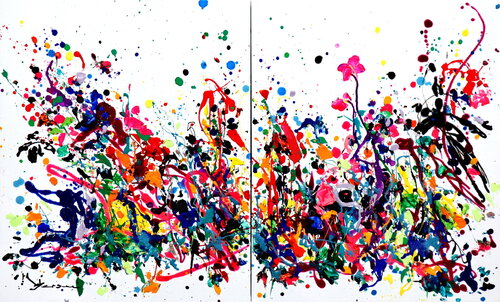 Blooming-Diptych by Kspersee, Painting for Sale on Select