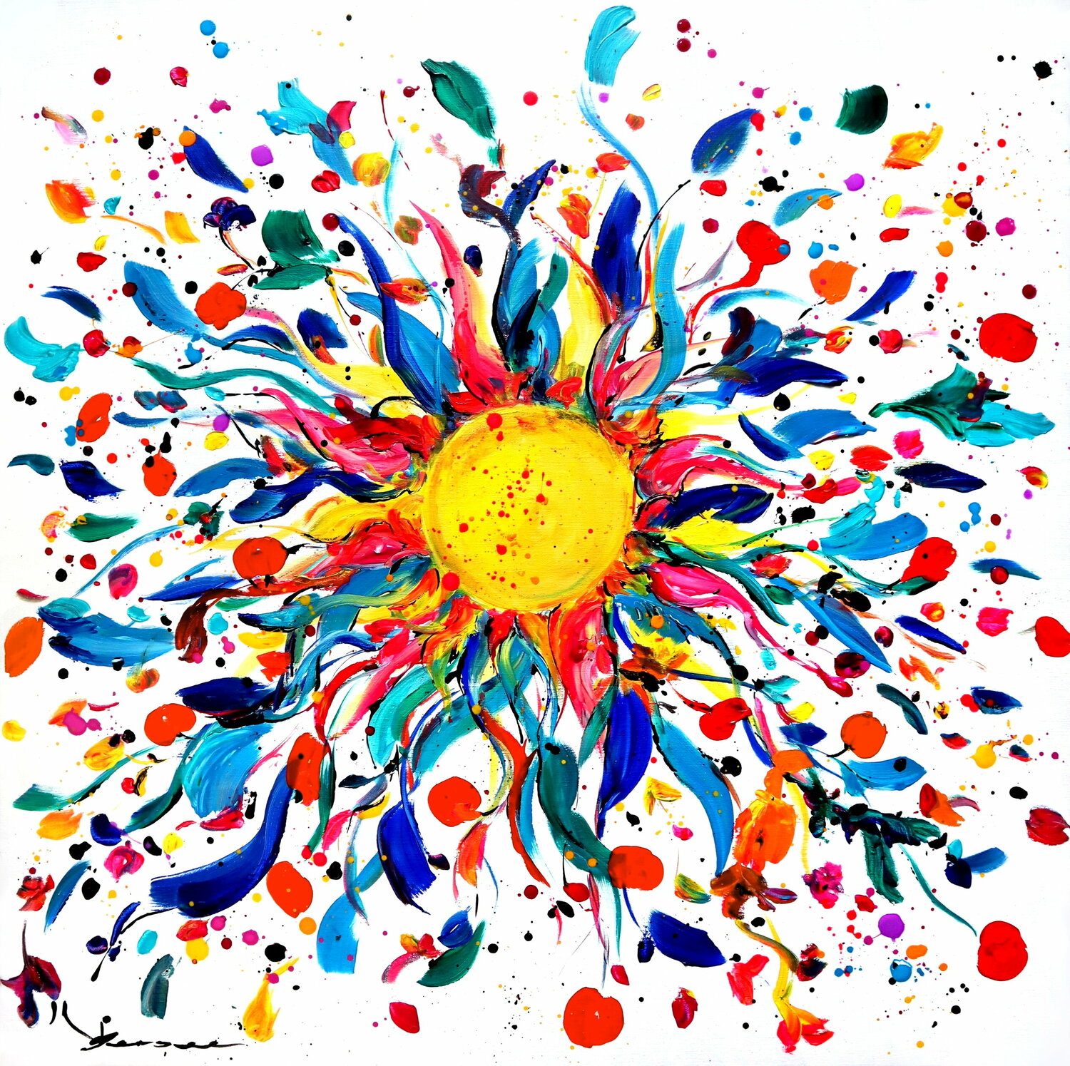Soleil en fleurs Kspersee Original painting for sale