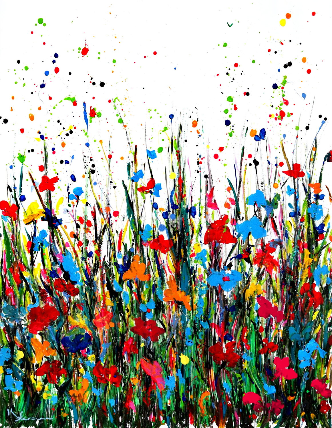 Jardin coloré Kspersee Original painting for sale