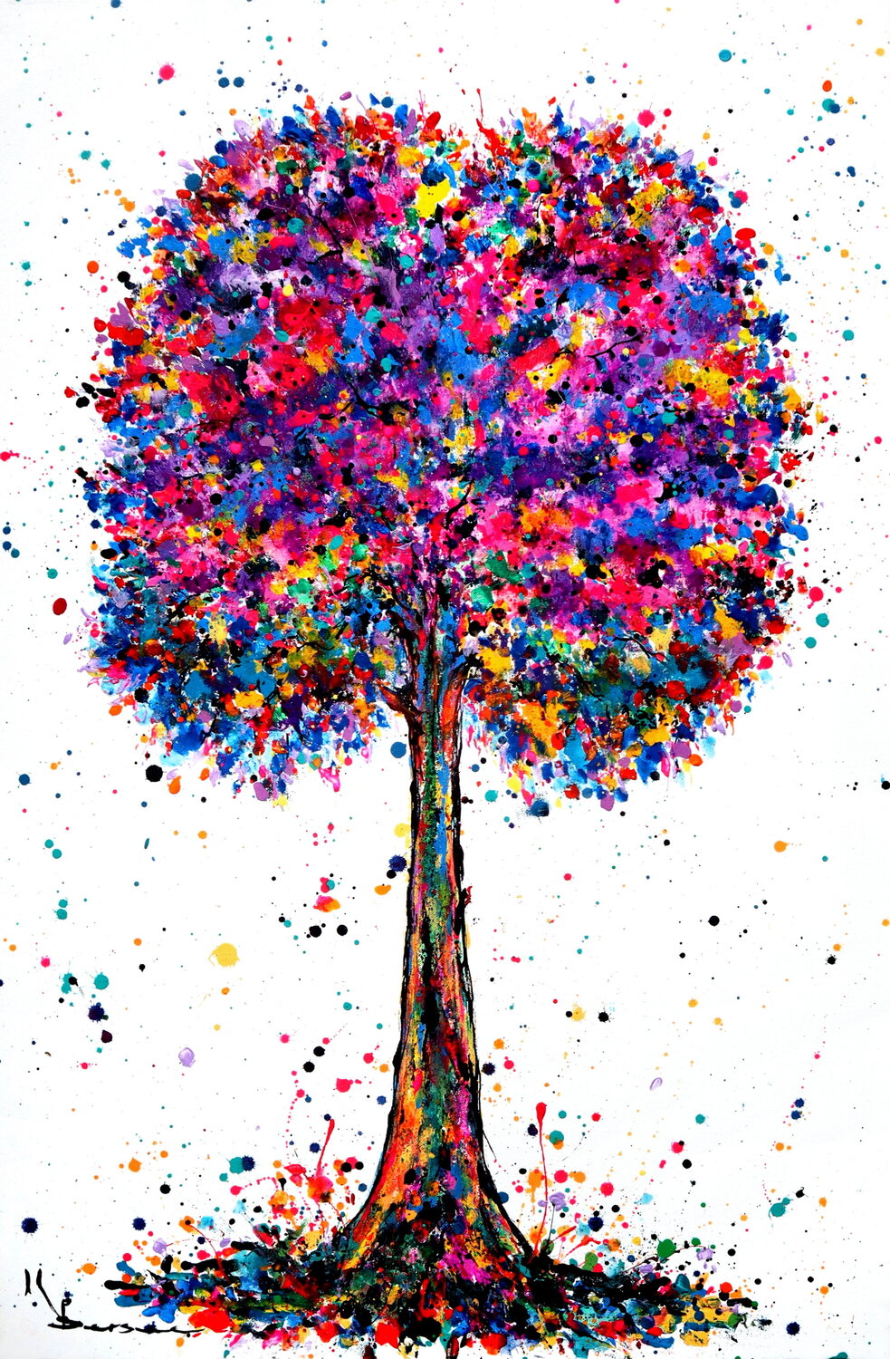 Violet tree Kspersee Original painting for sale