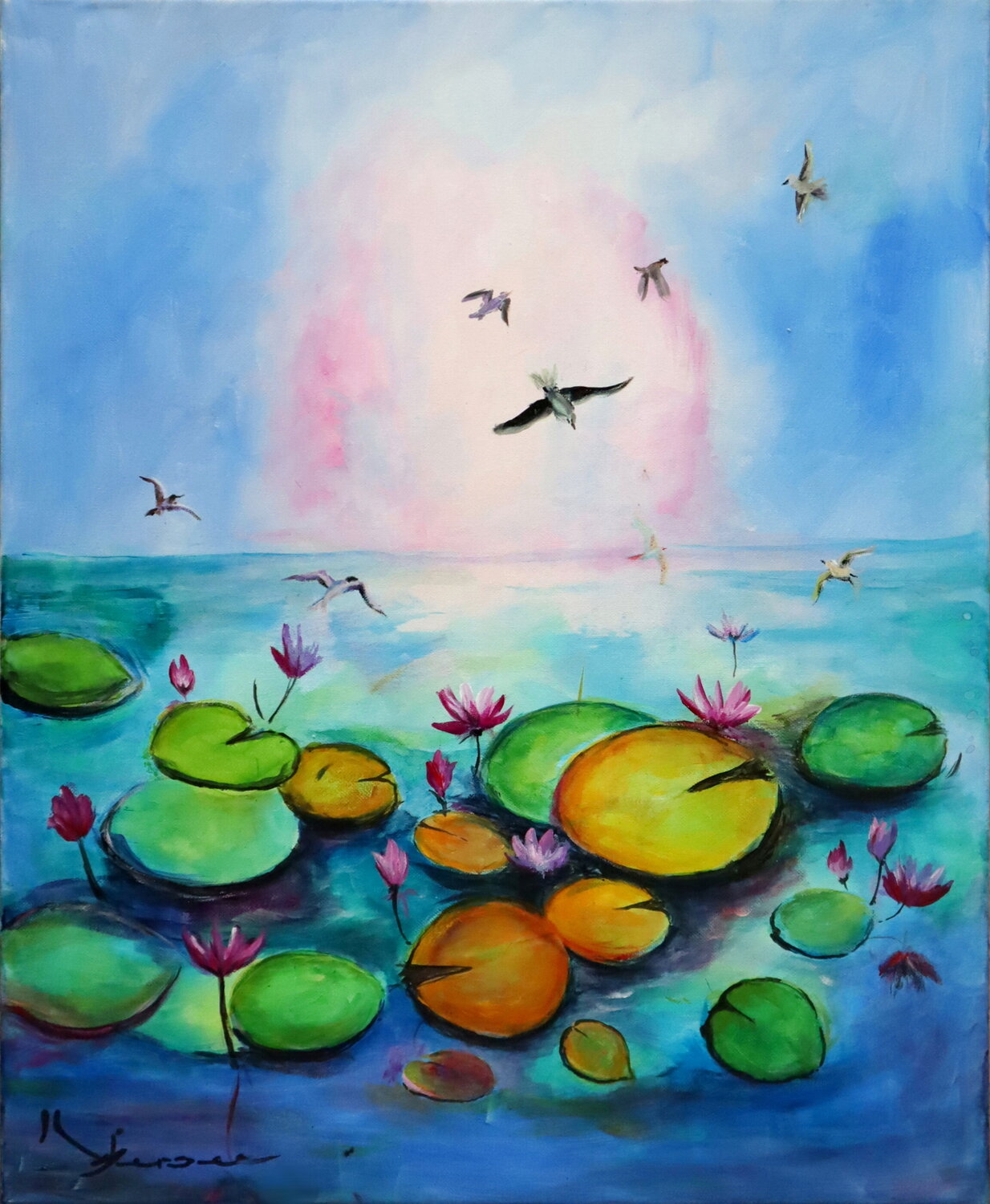 Nénuphars Kspersee Original painting for sale
