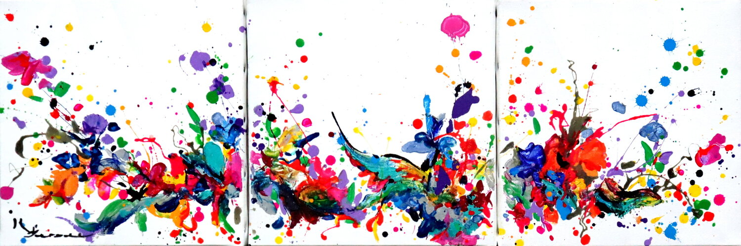 Alors on danse - Triptych Kspersee Original painting for sale