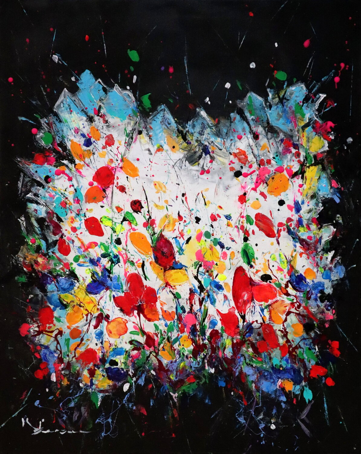 Jardin la nuit Kspersee Original painting for sale