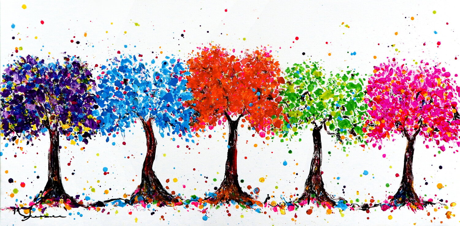 Arbres multicolores Kspersee Original painting for sale