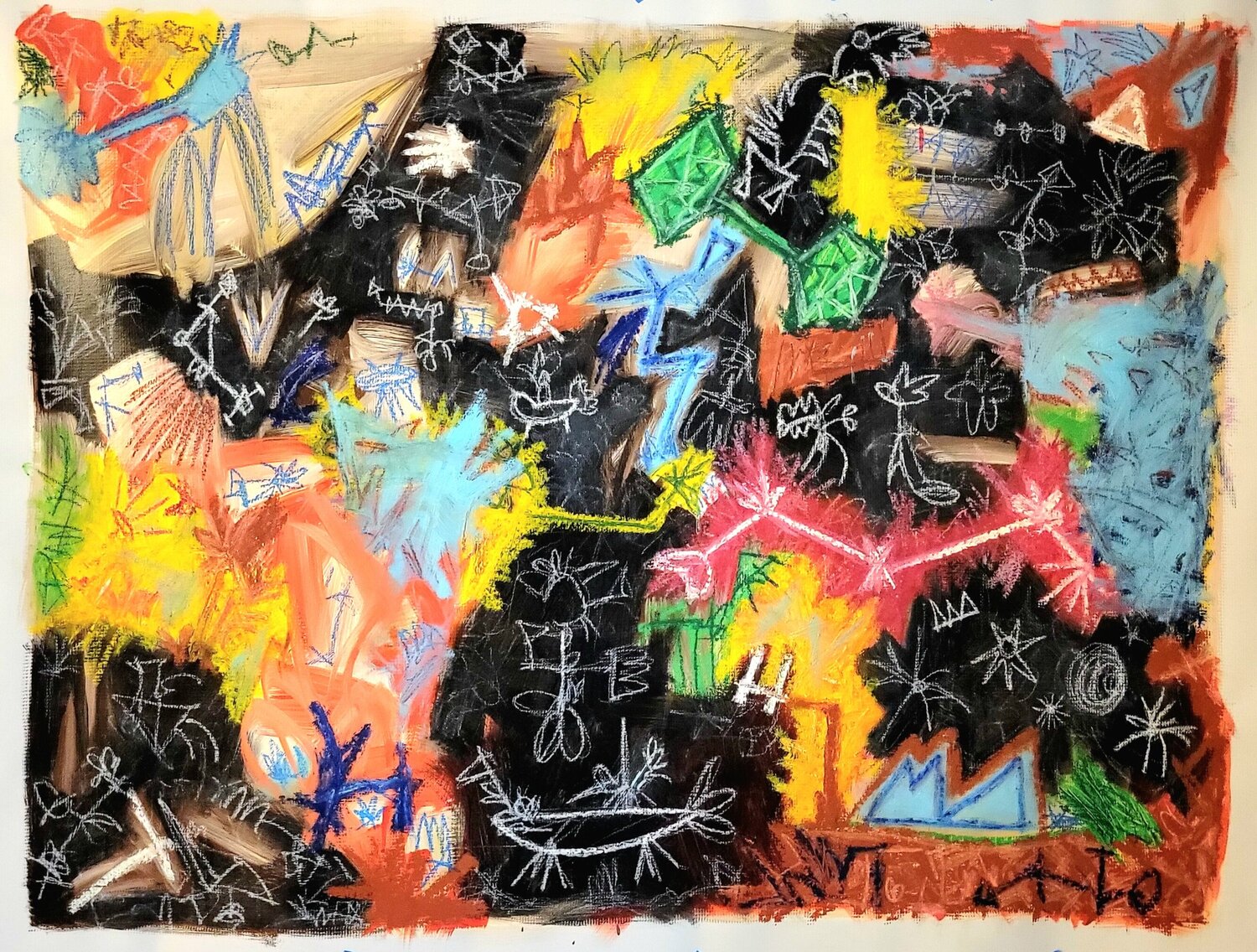 A curvature in spacetime Ruben Nieto Original painting for sale
