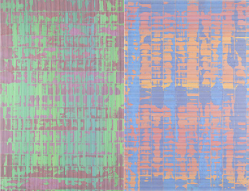 DOUBLE VIBRATION BICHROMATIQUE 01-2021 by Laurent Prudot, Painting for Sale on Select
