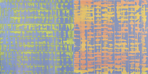 DOUBLE VIBRATION BICHROMATIQUE 04-2021 by Laurent Prudot, Painting for Sale on Select