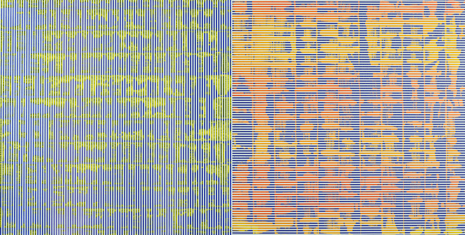 DOUBLE VIBRATION BICHROMATIQUE 04-2021 Laurent Prudot Original painting for sale