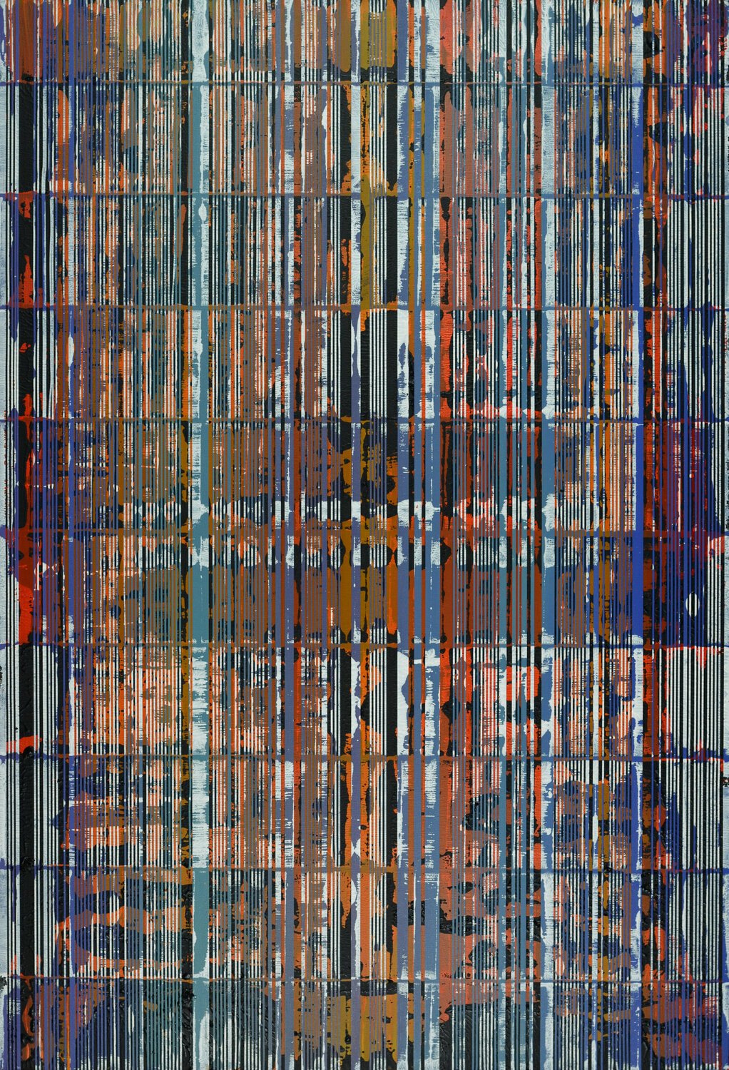 DOUBLE VIBRATION CHROMATIQUE 02-2021 Laurent Prudot Original painting for sale