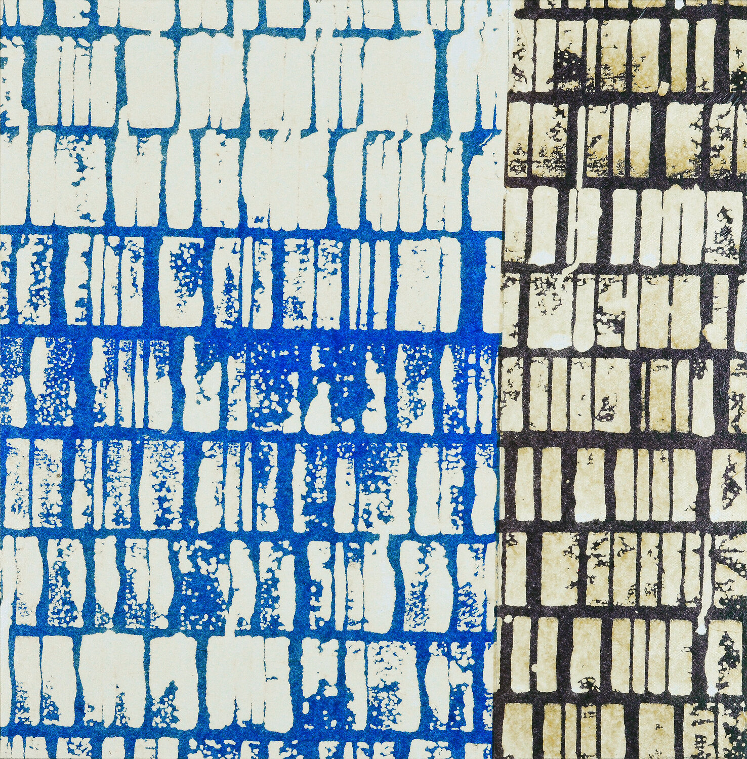 MONOTEMPREINTE NEGATIVE BICHROMIE-2024.6-07 Laurent Prudot Original painting for sale