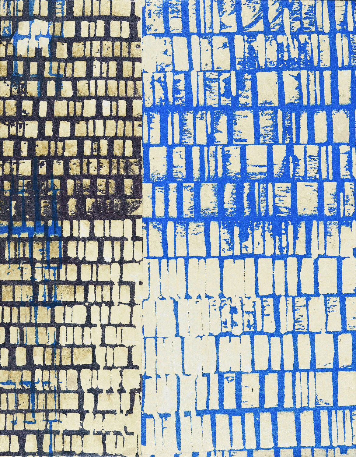 MONOTEMPREINTE NEGATIVE BICHROMIE-2024.6-09 Laurent Prudot Original painting for sale