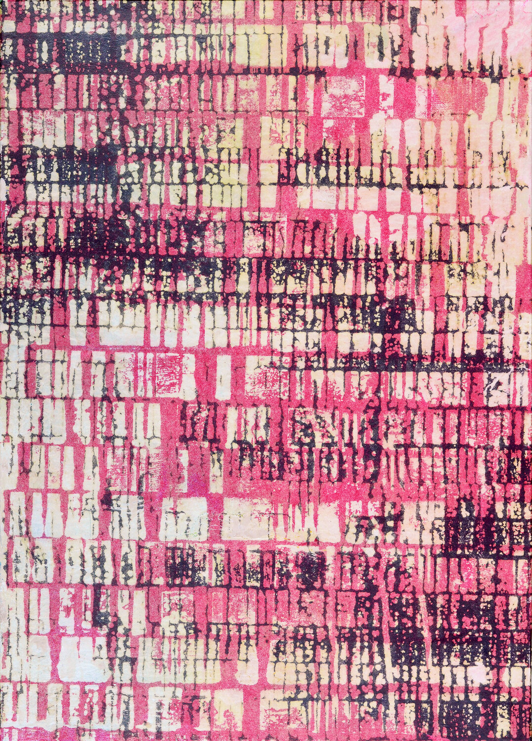 MONOTEMPREINTE NEGATIVE BICHROMIE-2024.6-08 Laurent Prudot Original painting for sale