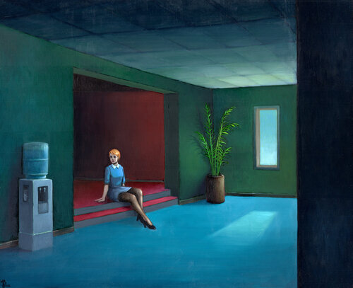 L'attente VI by Michaël Brack, Painting for Sale on Select