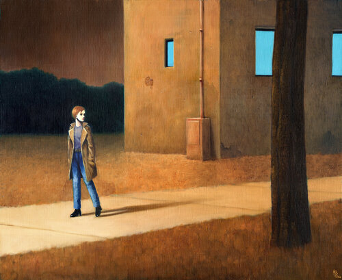 Night walk II by Michaël Brack, Painting for Sale on Select