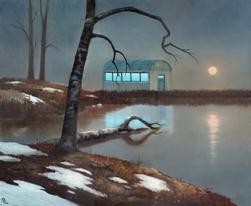 Soleil d'hiver by Michaël Brack, Painting for Sale on Select