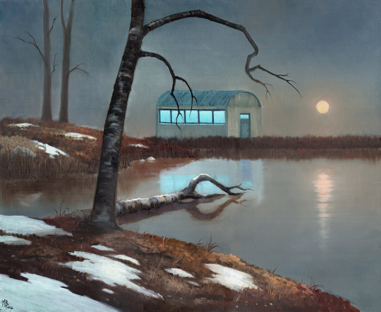 Soleil d'hiver Michaël Brack Original painting for sale