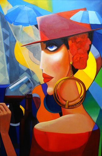 Spanish vacation by Angelika Bes, Painting for Sale on Select