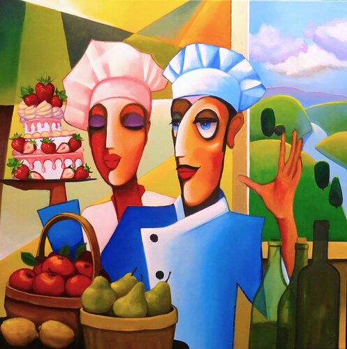 Et voilà by Angelika Bes, Painting for Sale on Select