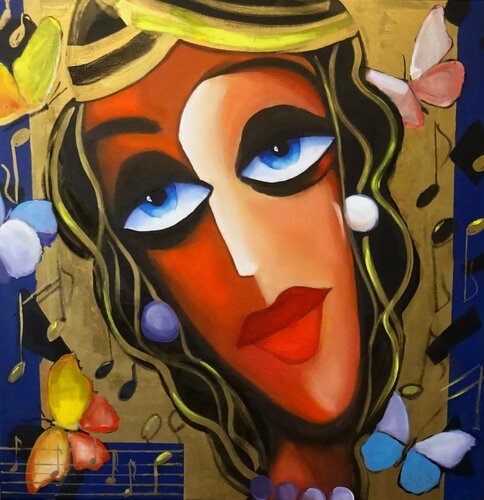 Music fairy by Angelika Bes, Painting for Sale on Select