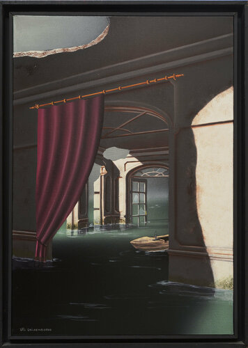 La barque et l'ombre (Encadré) by Thierry Van Quickenborne, Painting for Sale on Select