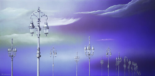 L'évanescence (Sous baguettes) by Thierry Van Quickenborne, Painting for Sale on Select
