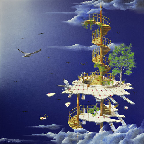 L'entremonde by Thierry Van Quickenborne, Painting for Sale on Select