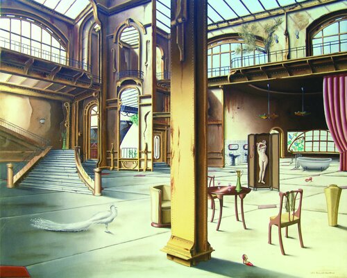 Le paravent (sous baguettes) by Thierry Van Quickenborne, Painting for Sale on Select