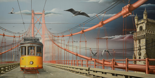 LISBOA by Thierry Van Quickenborne, Painting for Sale on Select