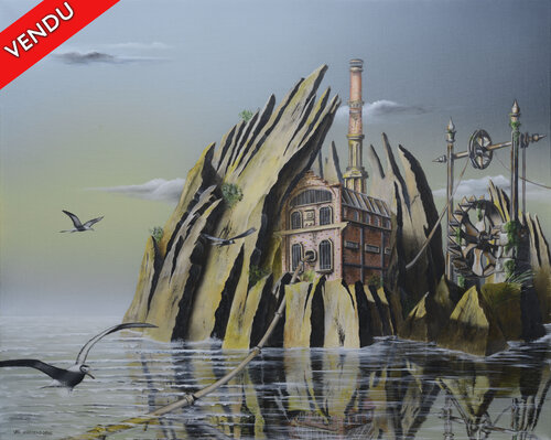 Les secrets du temps (sous baguettes) by Thierry Van Quickenborne, Painting for Sale on Select
