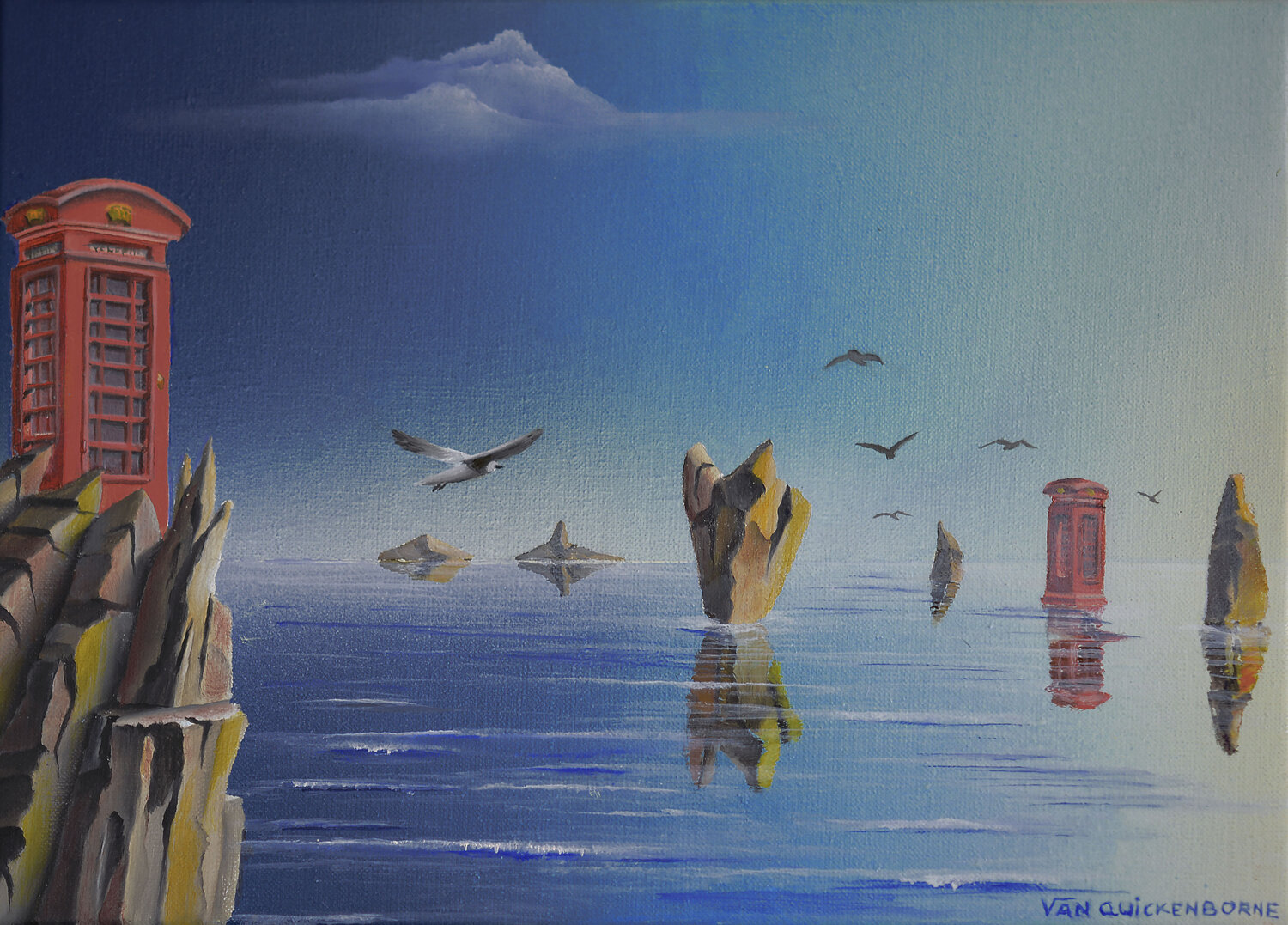 LOIN Thierry Van Quickenborne Original painting for sale