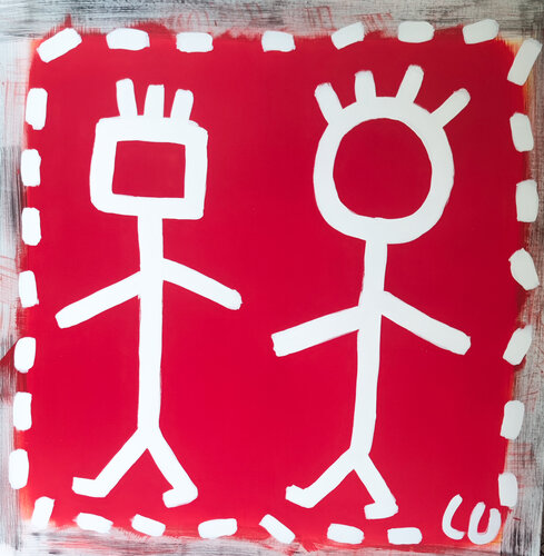 You and Me by Luc Villard, Painting for Sale on Select