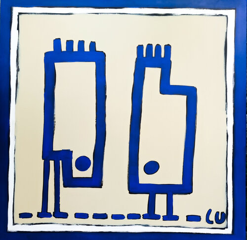 Side by side by Luc Villard, Painting for Sale on Select