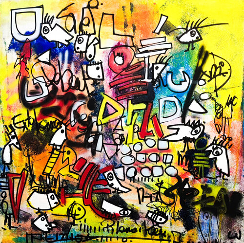 Les âmes libres by Luc Villard, Painting for Sale on Select