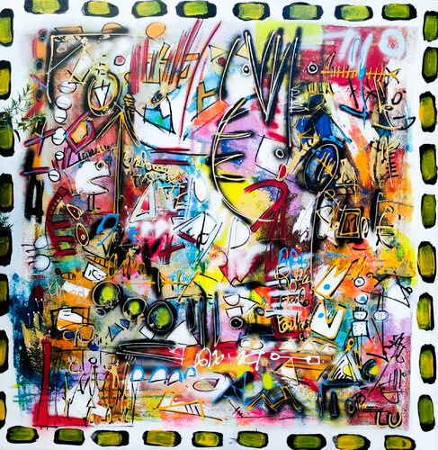 Le carnaval des possibles by Luc Villard, Painting for Sale on Select