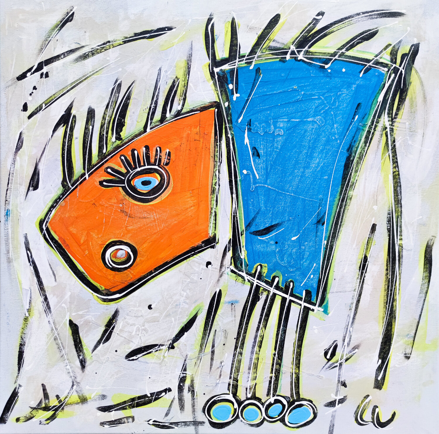 Hachiko Luc Villard Original painting for sale